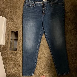 MADEWELL 2020 9” Mid-Rise Skinny Crop Button Fly Jeans AJ173